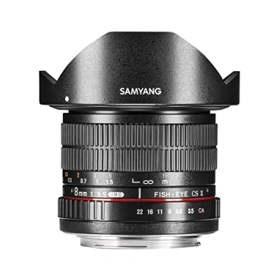 Abbildung von Samyang 3.5/8mm Objektiv Fisheye II DSLR Sony A manueller Fokus Fotoobjektiv, Superweitwinkelobjektiv schwarz