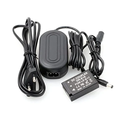 Abbildung von HangTon LP E17 Dummy Akku AC Netzteil für Canon EOS R8 R10 RP T6s T6i T7i X8i SL2 800D 9000D 77D 200D 750D 760D Kamera 8V 3A