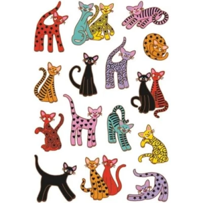 Abbildung von HERMA 10 x Schmucketiketten Decor Abstrakte Katzen VE=3 Blatt