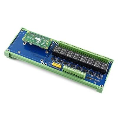 Abbildung von Waveshare 8 ch Relays Expansion Board Compatible with Raspberry Pi Control High Voltage Products Standard Rail Mount Bottom Case