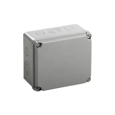 Abbildung von IDE IP65 IP67 Wasserdichte Box mit mattem Deckel und vorgestanzten Eingängen, 151mm x 175mm 95mm, grau, 1