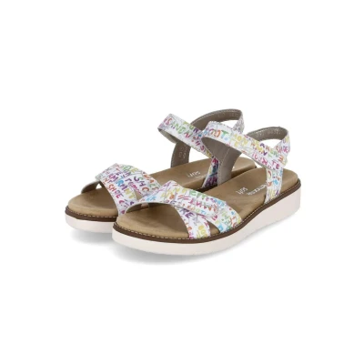 Abbildung von Remonte Sandale, Sommerschuh, Sandalette, Keilabsatz, mit praktischem Klettverschluss