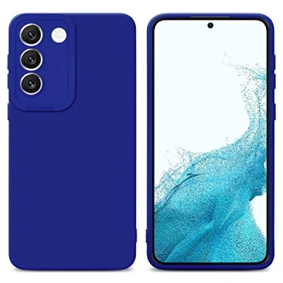 Abbildung von Cadorabo Hülle kompatibel mit Samsung Galaxy S22 Schutzhülle TPU Silikon Case Liquid Design Kameraschutz Slim Kratzfest Weiche Gummi Rundumschutz für in Blau