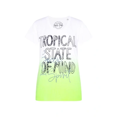 Abbildung von Soccx DIP DYE UND Artwork Tshirt print, Damen, Größe: XXL, Neon lime