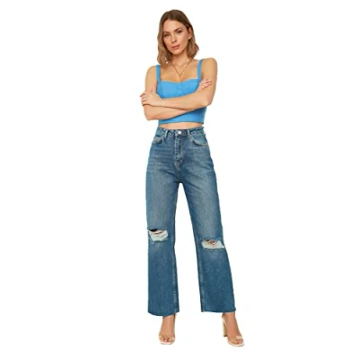 Abbildung von Trendyol Flared Jeans, Damen, Größe: 38, Blue