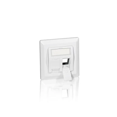 Abbildung von Equip RJ45 Dose Wandplatte für Unterputz Reinweiss 50 Polybeutel