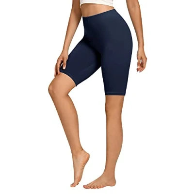 Abbildung von Libella Radlerhose Damen Kurze Leggings Baumwolle High Waist Shorts Blickdicht Sommer Sportshorts Dunkelblau 4165 2XL