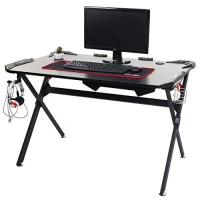 Abbildung von Mendler Schreibtisch HWC F11, Computertisch Jugend Schreibtisch, Gaming 120x75cm schwarz