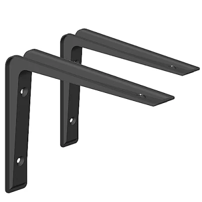 Abbildung von Element System 18133 00132 Konsole Regalkonsole Alido/Regalträger / 5 Größen 3 Farben 2 Stück/schwarz 80 x 120 mm, 80x120 mm