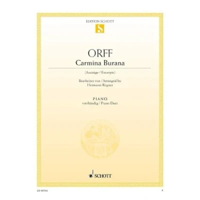 Abbildung von Carmina Burana: Auszüge. Klavier 4 händig.: Excerpts. piano (4 hands). (Edition Schott Einzelausgabe)