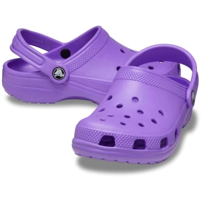 Abbildung von Crocs Classic Unisex Pantolette flach für Kinder, Größe: 25/26, Galaxy Kunststoff