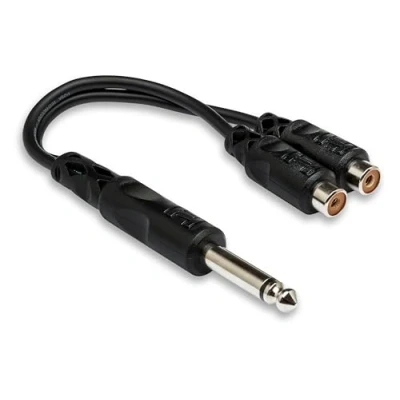 Abbildung von Hosa YPR 103, Y Cable, 1/4 in TS to Dual RCAF