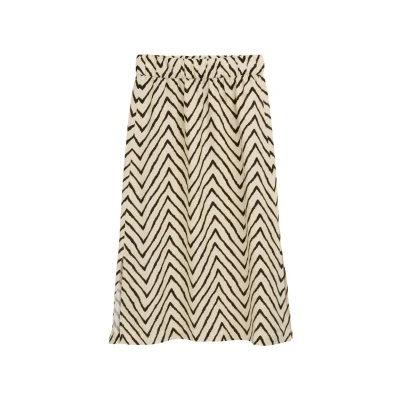 Abbildung von TOM Tailor Alinienrock, Damen, Größe: 34, Natural zig zag design