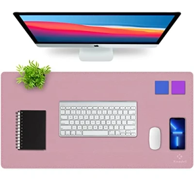 Abbildung von K KNODEL Büromatte, Schreibtischmatte, Schreibtischunterlage, tragbare Unterlage für Büro, doppelseitig, 40 cm x 80 cm, Violett
