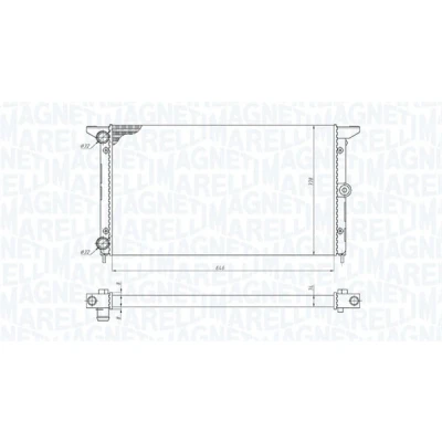 Abbildung von MAGNETI MARELLI 350213190100 Kühler, Motorkühlung 647 378 32 Kühlrippen mechanisch gefügt VOLKSWAGEN: Sharan I, FORD: Galaxy Mk1 MPV, SEAT: Alhambra I