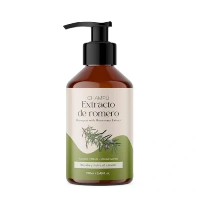 Abbildung von QKnatur Shampoo mit Rosmarinextrakt (250 ml). Enthält Wirkstoffe zur Stärkung und Reparatur des Haares. Für Haare Volumen Glanz. feines oder strapaziertes Haar