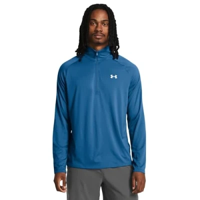 Abbildung von Under Armour TECH ZIP Langarmshirt, Herren, Größe: XXL, Photon blue/white