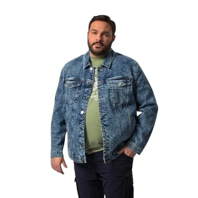 Abbildung von John F. Gee Funktionsjacke Jeansjacke stonewashed Knopfleiste