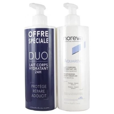 Abbildung von Noreva Creme Aquareva Moisturizing Body Cream DUO 2x 400ml.