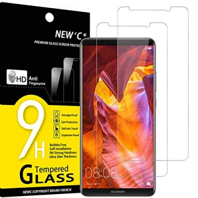 Abbildung von NEW&#039;C 2 Stück, Panzer Schutz Glas für Huawei Mate 10 pro, Frei von Kratzern, 9H Härte, HD Displayschutzfolie, 0.33mm Ultra klar, Ultrabeständig