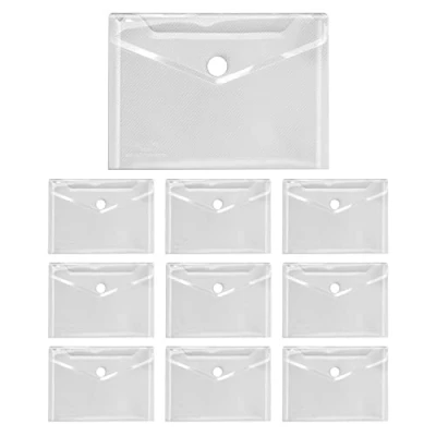 Abbildung von VELOFLEX A455010 Dokumentenhülle Crystal, 10 Stück, DIN A6, Dokumententasche mit Klettverschluss, PP, transparent