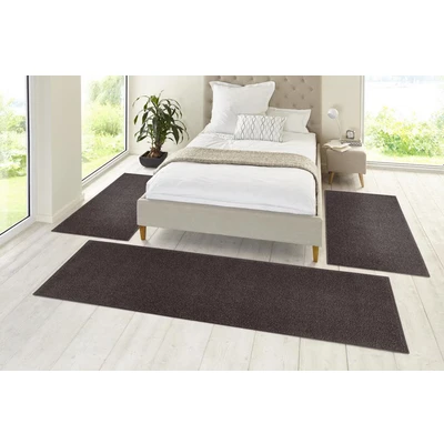 Abbildung von HANSE Home Bettumrandung &quot;Pure 100&quot;, (3 tlg.), Kurzflor, Unifarben, Teppich, Bettläufer, Bettvorleger, Teppichläufer