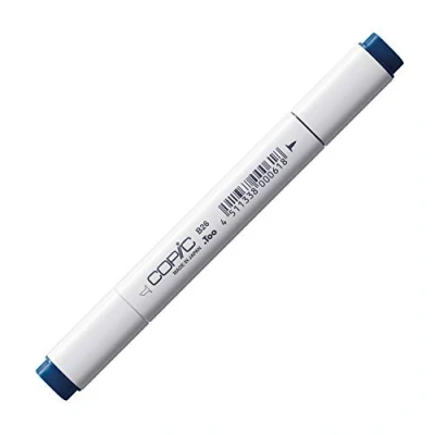 Abbildung von COPIC Classic Marker Typ B 26, Cobalt Blue, professioneller Layoutmarker, mit einer breiten und feinen Spitze