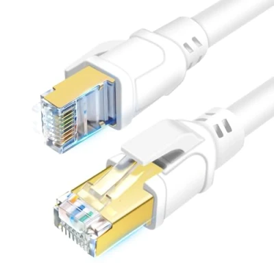 Abbildung von DDMALL CAT 8 Ethernet Kabel 6 Meter, Hochgeschwindigkeit SFTP Netzwerkkabel 40Gbps 2000MHz Internet LAN mit Vergoldetem RJ45 für Router, Modem, Gaming, TV (6 m, weiß)