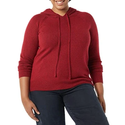 Abbildung von Amazon Essentials Damen Soft Touch Kapuzenpullover, Dunkelrot, M