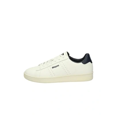 Abbildung von Blauer S5grant01 Sneakers mit Lederschnürsenkel für Herren, White Navy, 43 EU