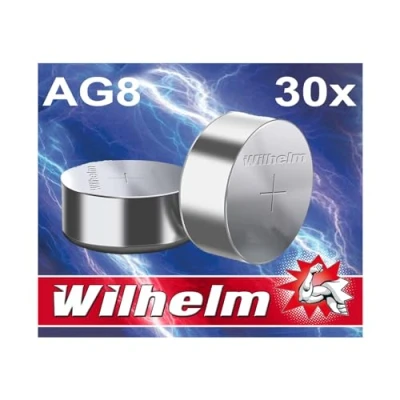 Abbildung von 30 x AG8 Wilhelm LR1120 LR55 391 1,5V Batterie Knopfzelle Knopfbatterie Alkaline 11,5 2,1mm