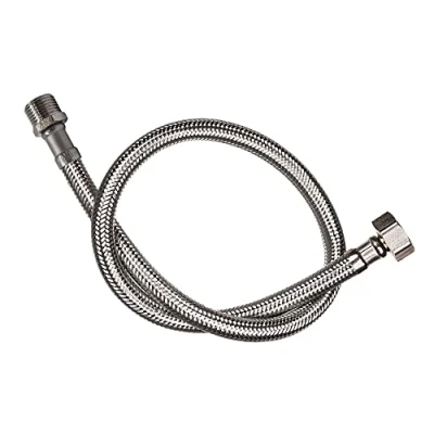 Abbildung von DOJA Industrial Flexschlauch AG 3/8&quot; IG 20 CM Länge Edelstahl Panzerschlauch fuer Wasserhahn, Waschbecken, Hahn, Bad, Kueche Flex Schlauch Armatur Anschlussschlauch/Verlaengerung