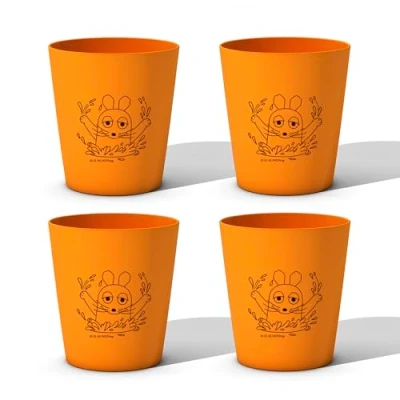 Abbildung von Hydrophil Zahnputzbecher Kinder 4er Set, mit der Maus von Sendung Maus, Kinderbecher, Trinkbecher Kinder, Zahnputzerbecher Kunststoff, Becher