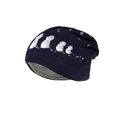 Abbildung von maximo Baby Jungen ausgenäht mit Pinguinen Mütze, Blau (Navy 48), (Herstellergröße: 47)