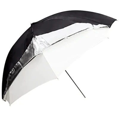 Abbildung von Godox 84cm Dual Duty Paraplu Zwart/Zilver/Wit