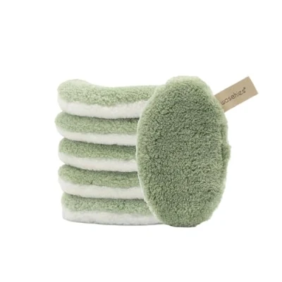 Abbildung von waschies waschbare Abschmink &amp; Reinigungspads 6er Set Sage Edition, wiederverwendbar, hautschonend, hypoallergen, supersoft Abschminkpads für Erwachsene Jugendliche, Alle Hauttypen