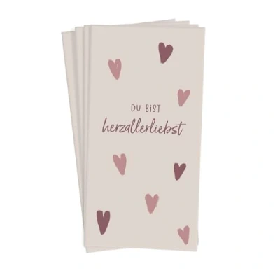 Abbildung von Grafik Werkstatt Taschentücher mit Spruch Geschenkidee 10 Stück Du bist herzallerliebst