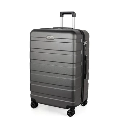 Abbildung von TANTOMI Koffer Groß, Reisekoffer Hartschalenkoffer, &amp; Trolley mit Passwortsperre, Hartschale Suitcase 5 Rollen(Dunkelgrau)