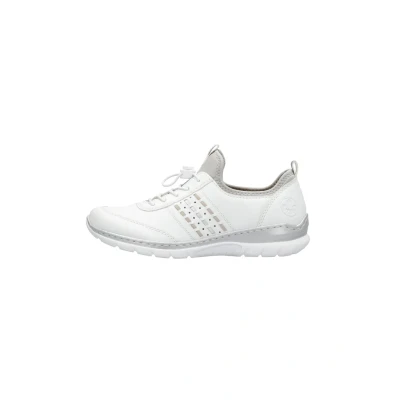 Abbildung von Rieker Damen Low Top Sneaker L3259, Frauen Halbschuhe,Sportschuhe,Freizeitschuhe,Turnschuhe,Laufschuhe,straßenschuhe,Weiss (80),40 EU / 6.5 UK