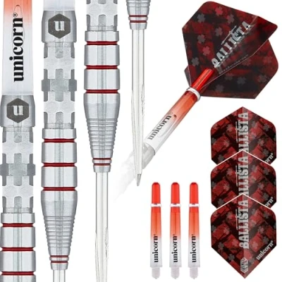 Abbildung von ‎Unicorn BallistaStyle 3Dartpfeile mit Stahlspitze, Silber, 23 g