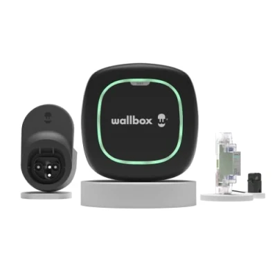 Abbildung von Wallbox Pulsar Plus Elektrofahrzeug Ladegerät, 7,4 kW, 5 m, T2, Schwarz, kompatibel mit Alexa und Google Home, 65 A Dreiphasen Leistungsmesser, Dock Kabel inklusive
