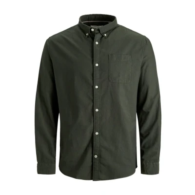 Abbildung von Jack &amp; Jones Hemd, Herren, Größe: 6XL, Forest night fit:plus size