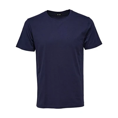 Abbildung von ONLY &amp; SONS Herren Pima O Neck Noos T Shirt, Blau (Dark Navy), Large (Herstellergröße: L)