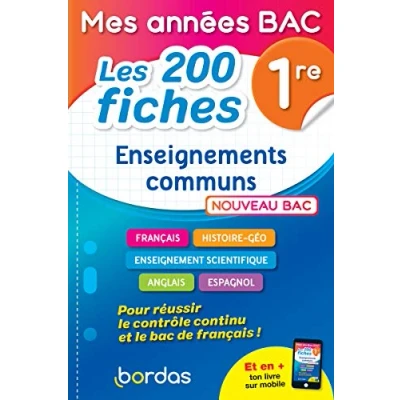 Abbildung von Mes années Bac Les 200 fiches Enseignements communs 1re