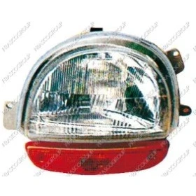 Abbildung von PRASCO RN0254824 Scheinwerfer links H4 gelb orange mit Blinklicht für Rechtsverkehr Lampenträger ohne Stellmotor LWR RENAULT: TWINGO 1