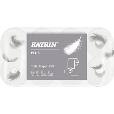 Abbildung von Katrin Toilettenpapier 250 104872 3 lagig weiß 8 Rollen