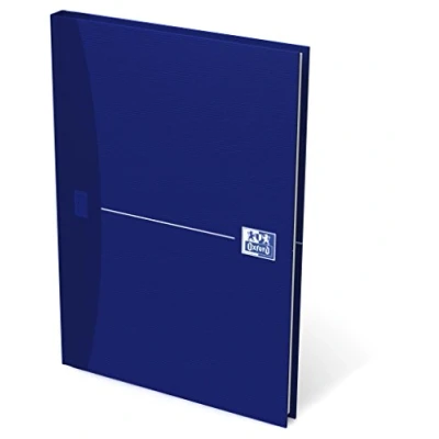 Abbildung von OXFORD Gebundenes Buch A5 liniert 96 Blatt mit abtrennbaren blau Geschäftsbuch Tagebuch Kladde Journal Skizzenbuch