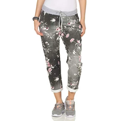 Abbildung von simarada Jogginghose Damen 29 Schwarz / Blume One Size 36 40