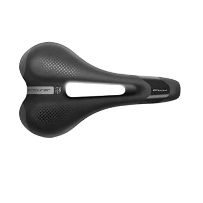 Abbildung von Sportourer UNKNOWN FLX Gel Super Flow Hi Viz Fahrradsattel, schwarz, One Size
