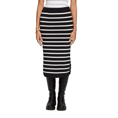 Abbildung von Esprit Striped Bleistiftrock, Damen, Größe: 44, Black